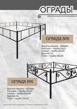 Оградка стандарт 1.5×2м