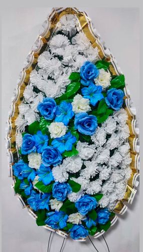 Снежная сказка, синяя. В 150/120см. Ш 70см